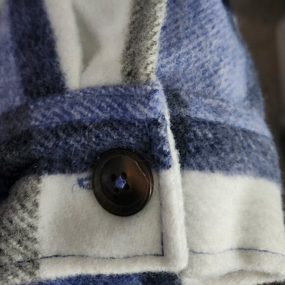 George Plus Blue Plaid Shacket (Plus Size) - Picture 6 of 12